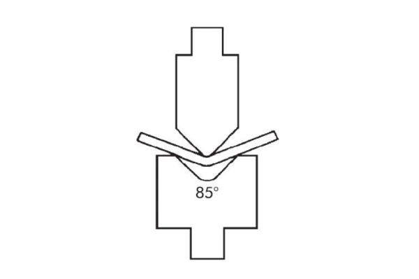 Air bending sheet metal