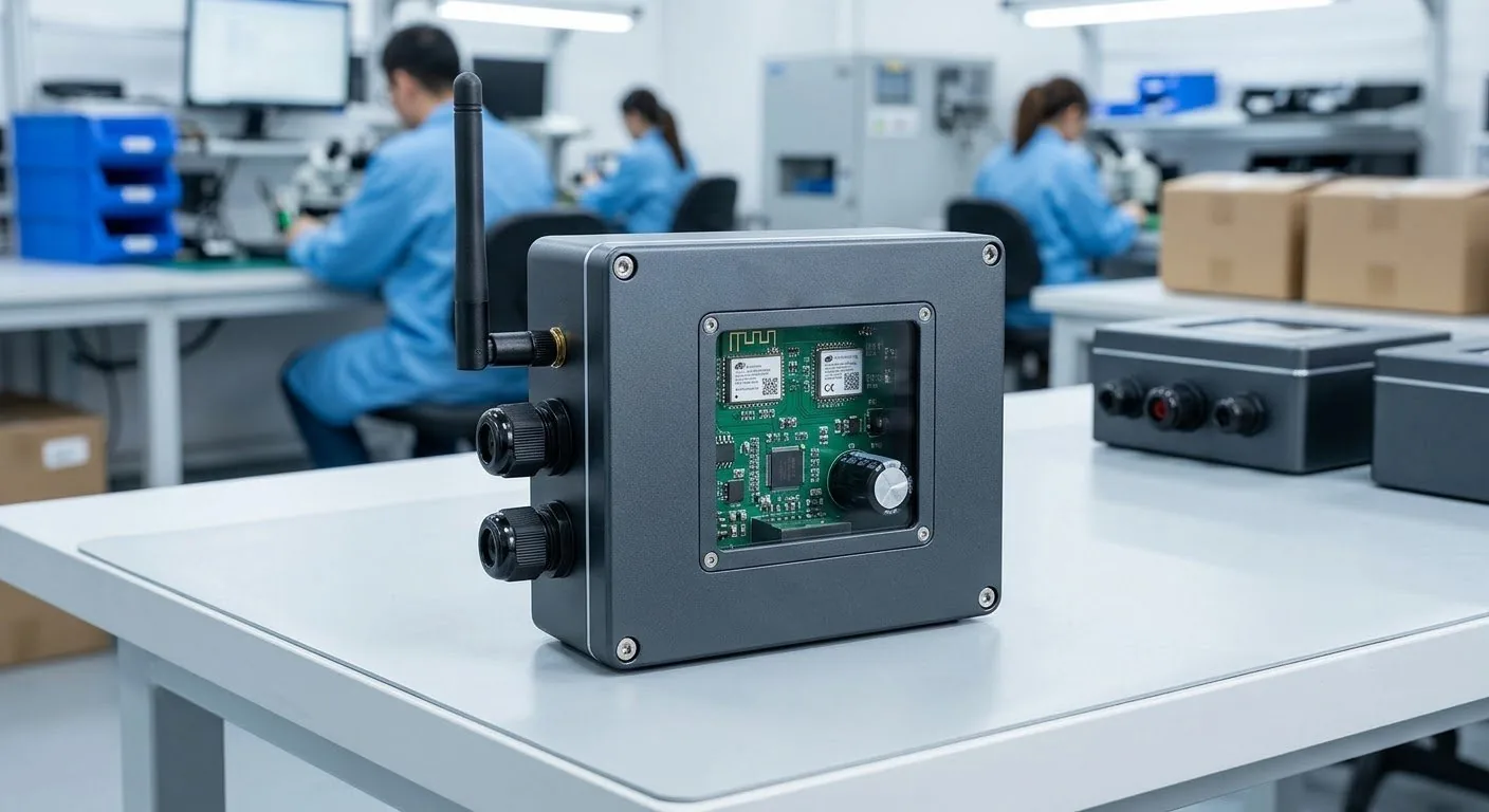 Custom fabricated sheet metal industrial control boxes and rugged IoT enclosures